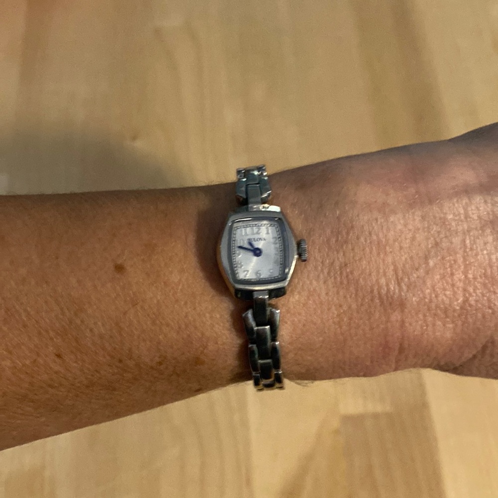 Bulova wristwatch silver tone